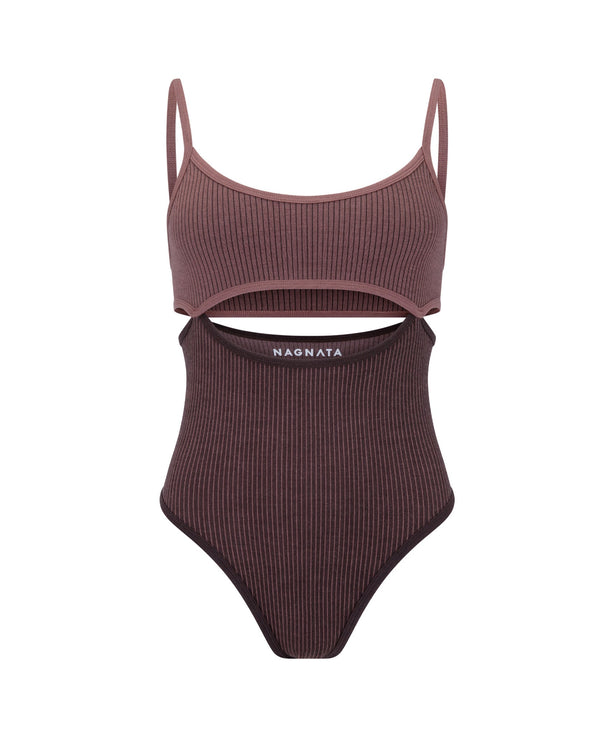 nagnata SPLICE BODYSUIT CHOCOLATE | CLOVE