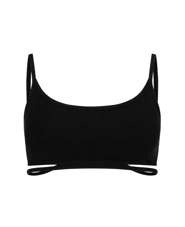 nagnata SPLICE WOOL BRALET BLACK
