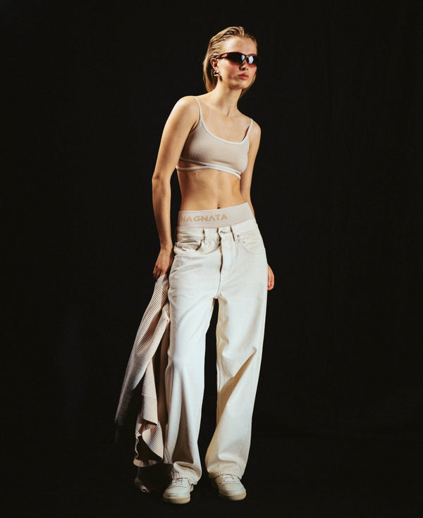 Nagnata SPLICE WOOL BRALET BONE WHITE