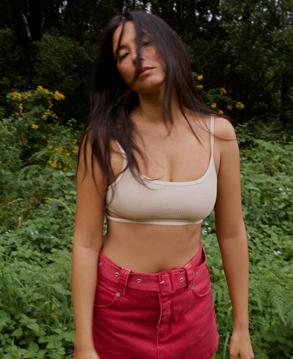 Nagnata SPLICE WOOL BRALET BONE WHITE