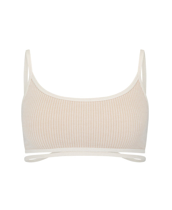 nagnata SPLICE WOOL BRALET BONE WHITE