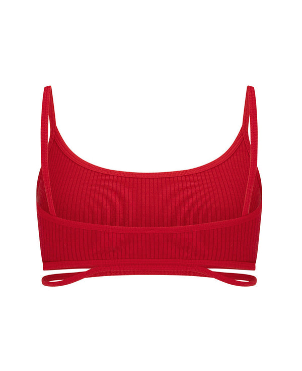 Nagnata SPLICE WOOL BRALET CRIMSON