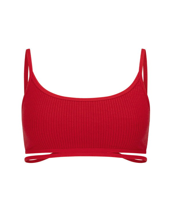 nagnata SPLICE WOOL BRALET CRIMSON