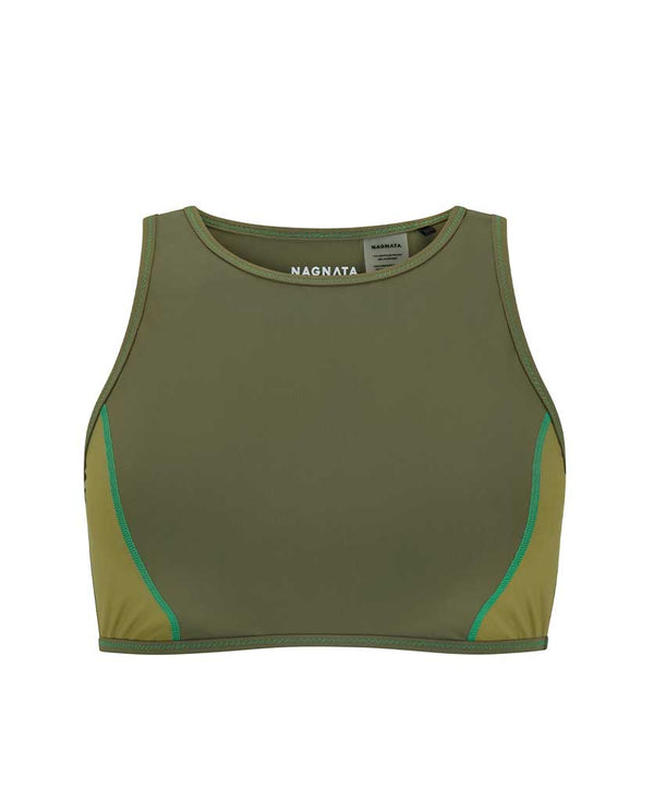 nagnata SUNDOWN HIGH NECK TOP SEA MOSS