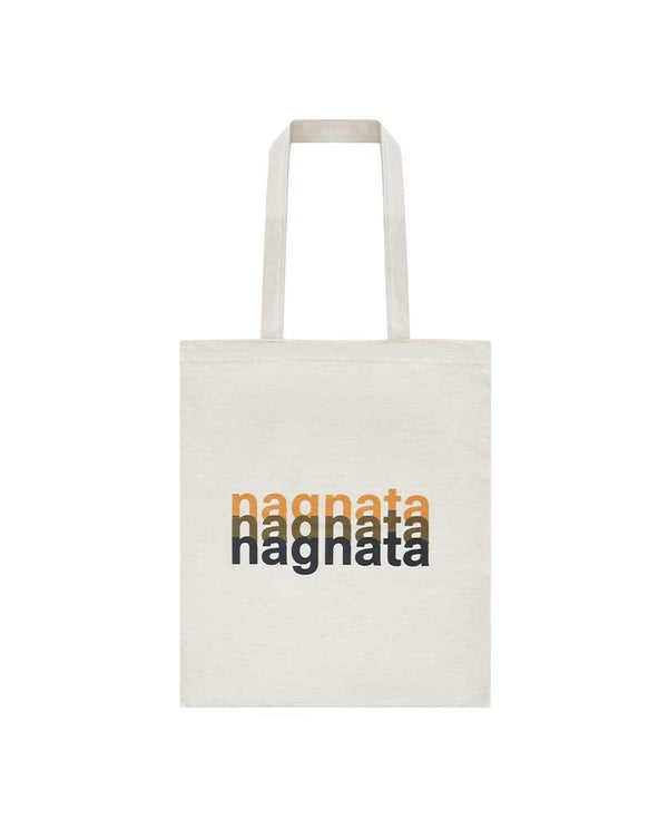 nagnata TRI-COLOUR LOGO TOTE BAG - TUMERIC TUMERIC
