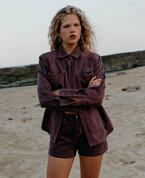 Nagnata VEGETABLE DYE BERMUDA SHORT BRONZITE