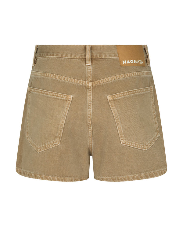 Nagnata VEGETABLE DYE BERMUDA SHORT DULL GOLD