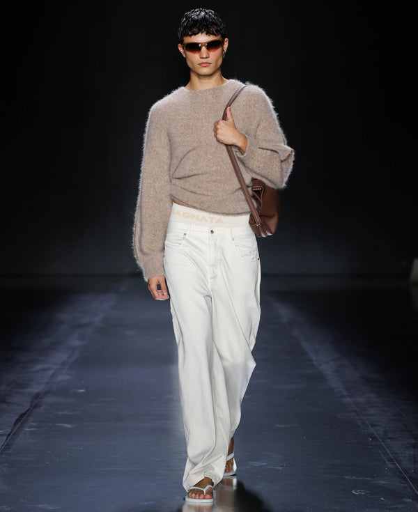 Nagnata VEGETABLE DYE UTILITY JEAN BONE WHITE