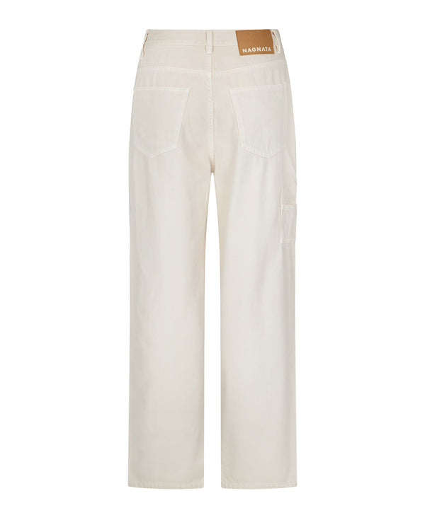 Nagnata VEGETABLE DYE UTILITY JEAN BONE WHITE