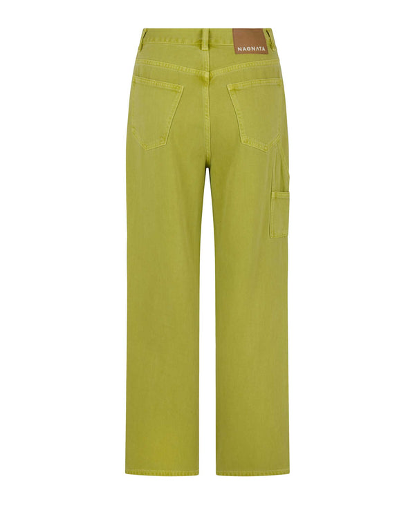 Nagnata VEGETABLE DYE UTILITY JEAN CHARTREUSE