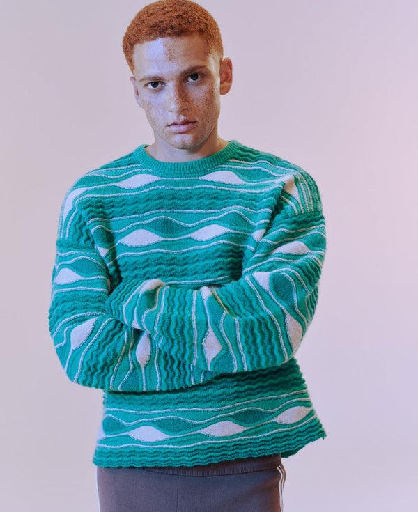 Nagnata WAVE SWEATER TROPIC GREEN