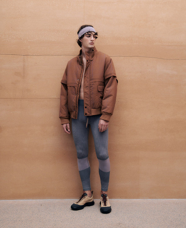 Nagnata WOOL CHECK BOMBER BRONZE | LAPIS