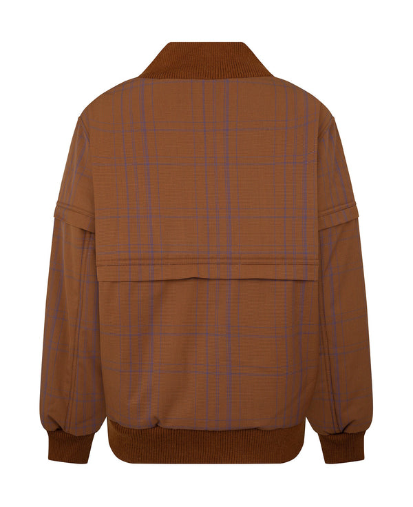 Nagnata WOOL CHECK BOMBER BRONZE | LAPIS