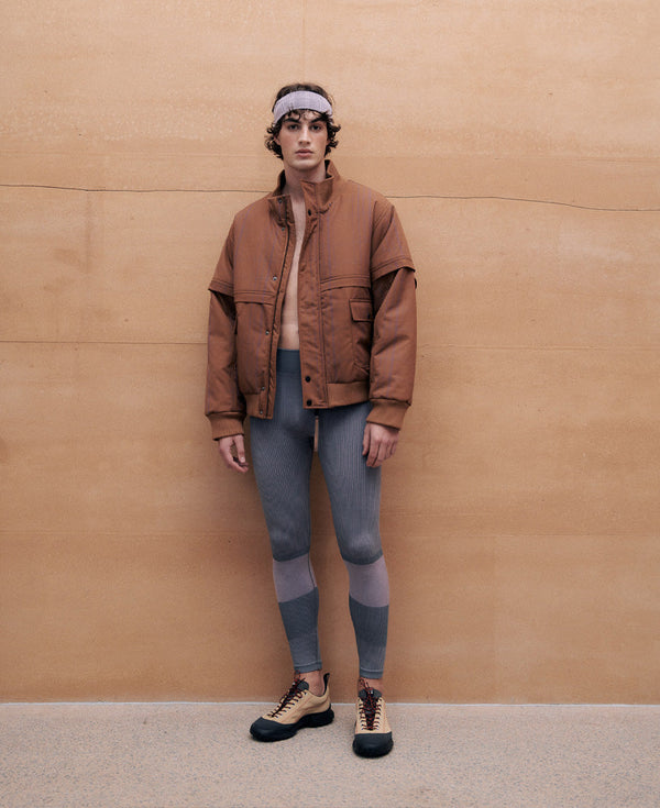 Nagnata WOOL CHECK BOMBER BRONZE | LAPIS