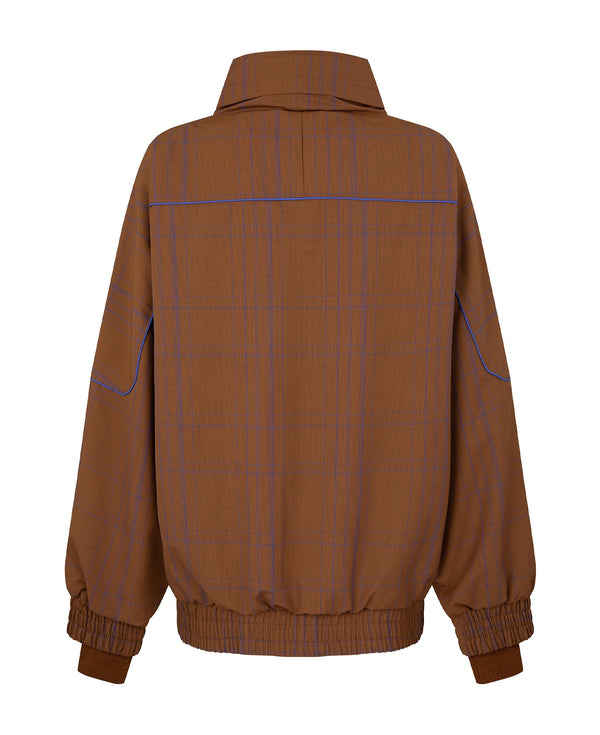 Nagnata WOOL CHECK WINDBREAKER BRONZE | LAPIS
