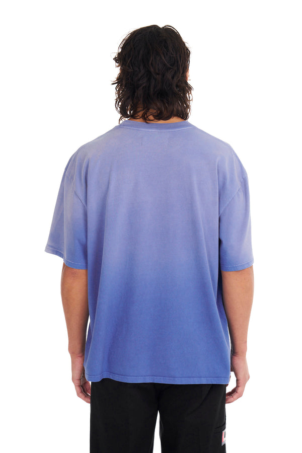 Nahmias Aged Logo Boxy T-shirt In Aged Blue AGED BLUE