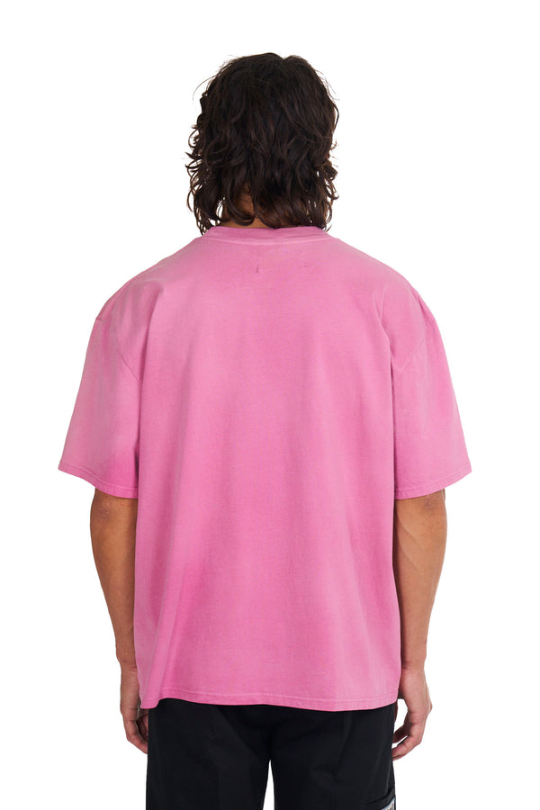 Nahmias Aged Logo Boxy T-shirt In Aged Pink AGED PINK