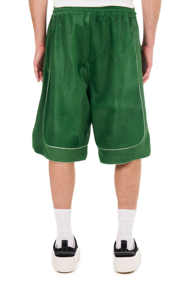 Nahmias Basketball Shorts In Kelly Green Suede KELLY GREEN
