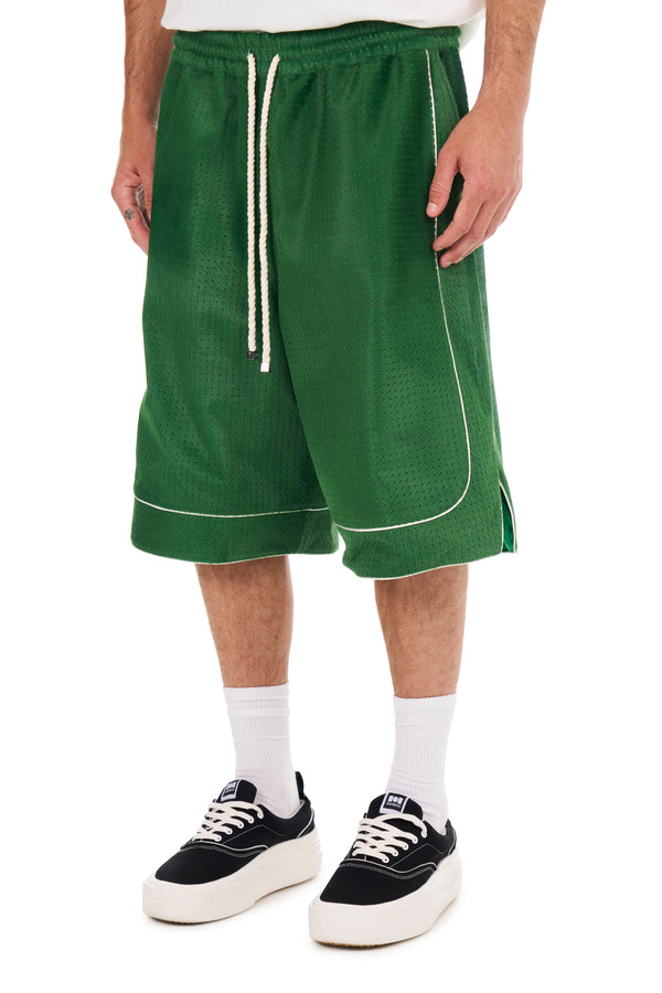 Nahmias Basketball Shorts In Kelly Green Suede KELLY GREEN