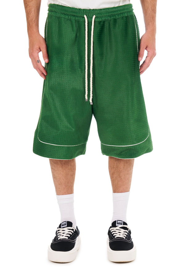 nahmias Basketball Shorts in Kelly Green Suede KELLY GREEN