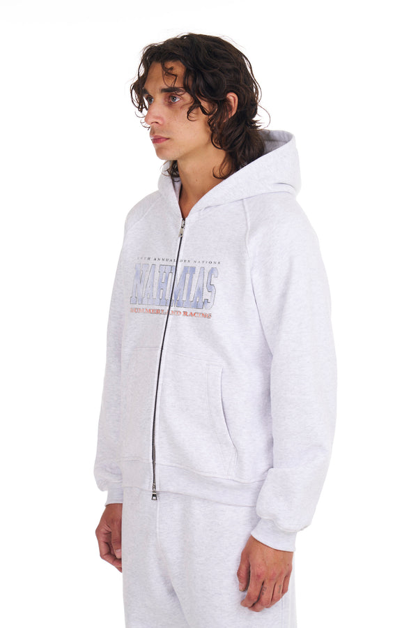 Nahmias Competition Girlfriend Zip-Up Hoodie HEATHER GREY