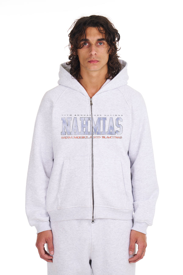 nahmias Competition Girlfriend Zip-Up Hoodie HEATHER GREY