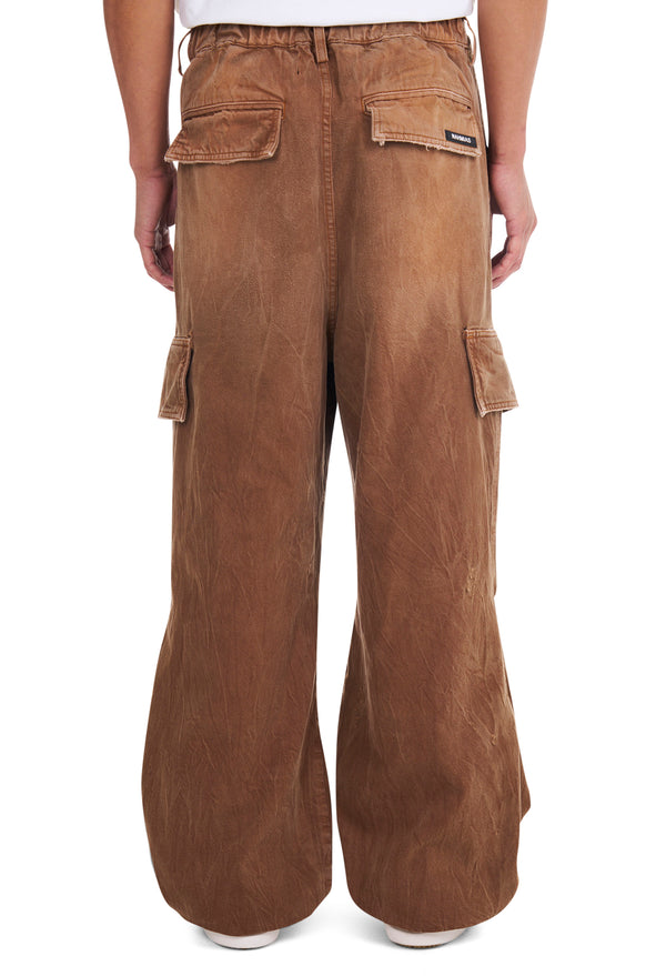 Nahmias Denim Oversized Cargos In Brown Wash BROWN WASH