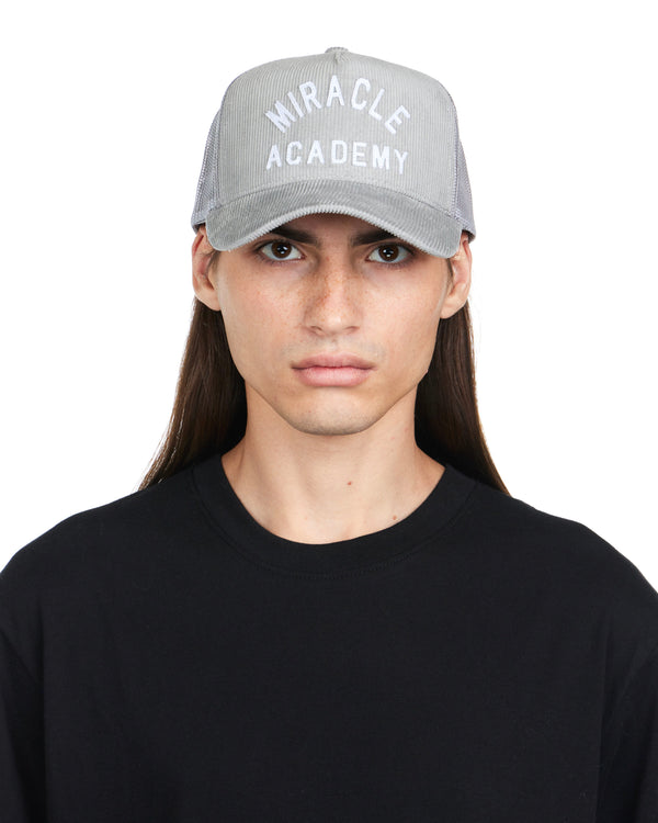 Nahmias Miracle Academy Corduroy Trucker Hat In Grey HEATHER GREY