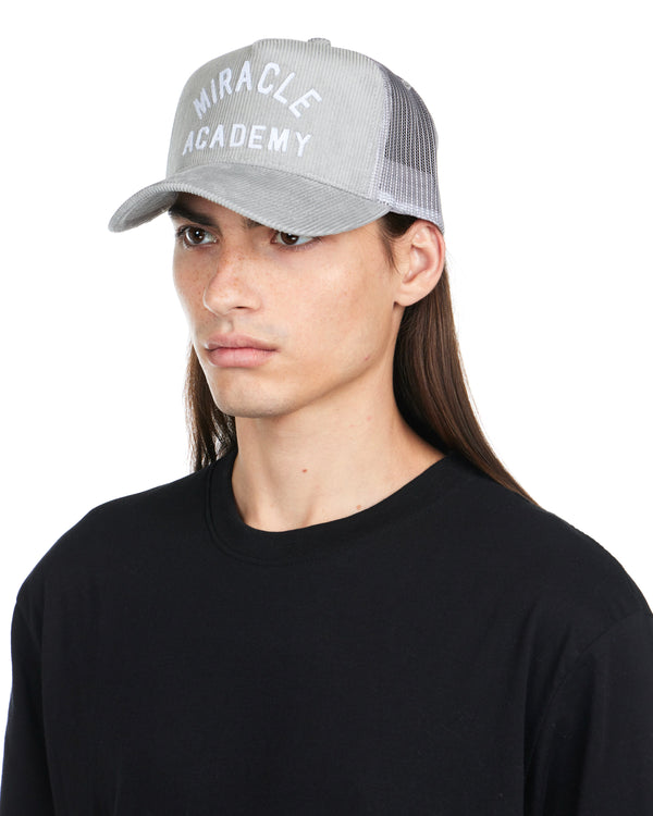 Nahmias Miracle Academy Corduroy Trucker Hat In Grey HEATHER GREY