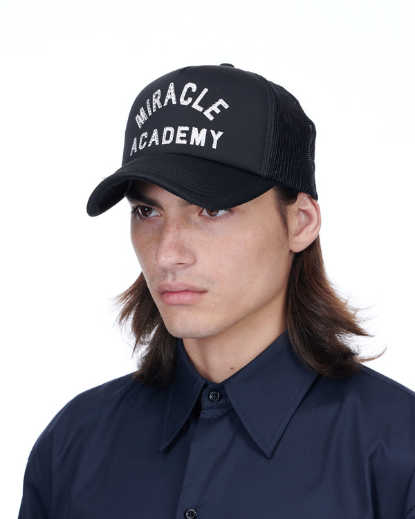 Nahmias Miracle Academy Foam Crystal Trucker Hat In Black Black