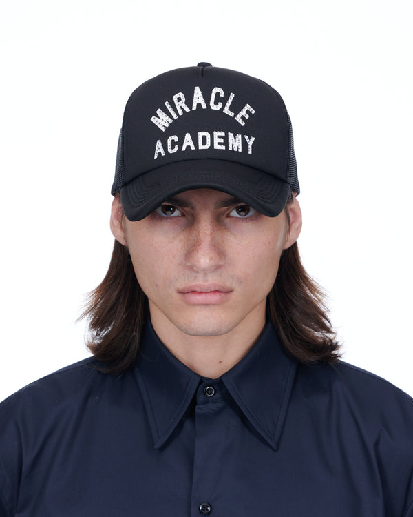 nahmias Miracle Academy Foam Crystal Trucker Hat in Black Black