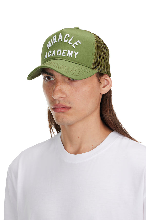 Nahmias Miracle Academy Trucker Hat In Forest Green FOREST GREEN
