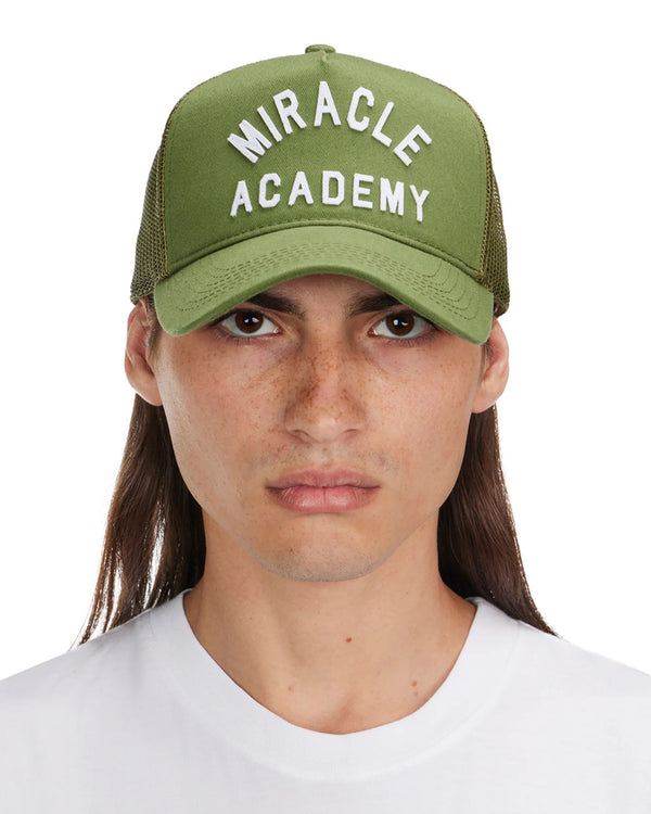 nahmias Miracle Academy Trucker Hat in Forest Green FOREST GREEN