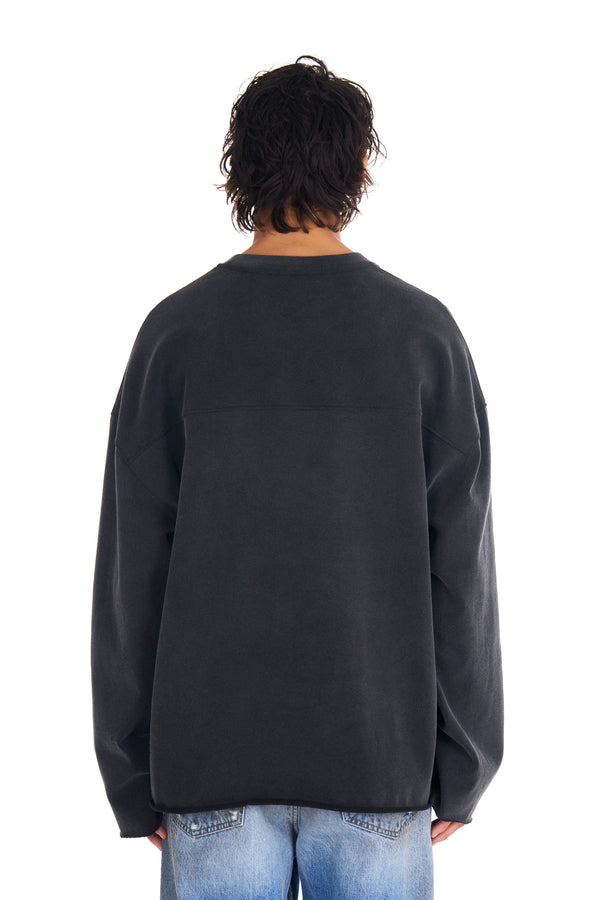 Nahmias Miracle Academy Varsity L/S T-shirt In Black Sunfade BLACK SUNFADE