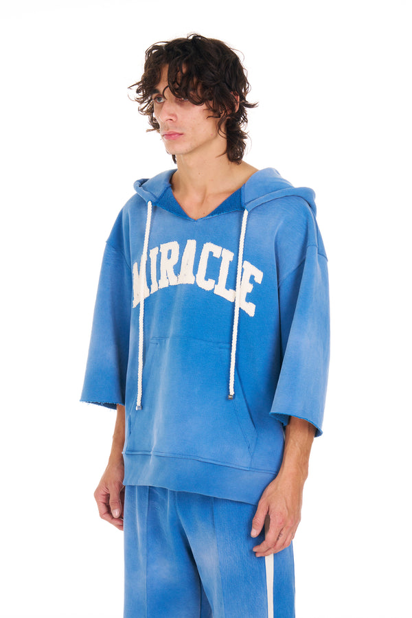 Nahmias Miracle Cut Off Hoodie In Worn Blue WORN BLUE