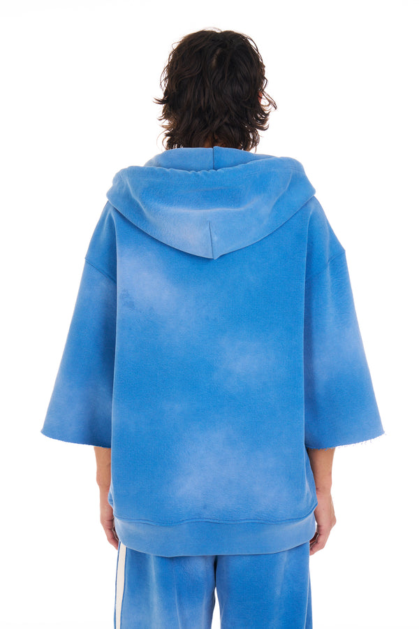 Nahmias Miracle Cut Off Hoodie In Worn Blue WORN BLUE