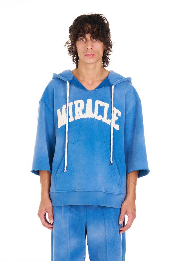 nahmias Miracle Cut Off Hoodie in Worn Blue WORN BLUE
