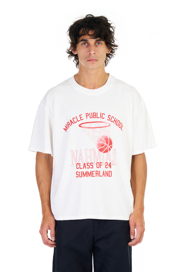 nahmias 024 Basketball Boxy T-shirt White