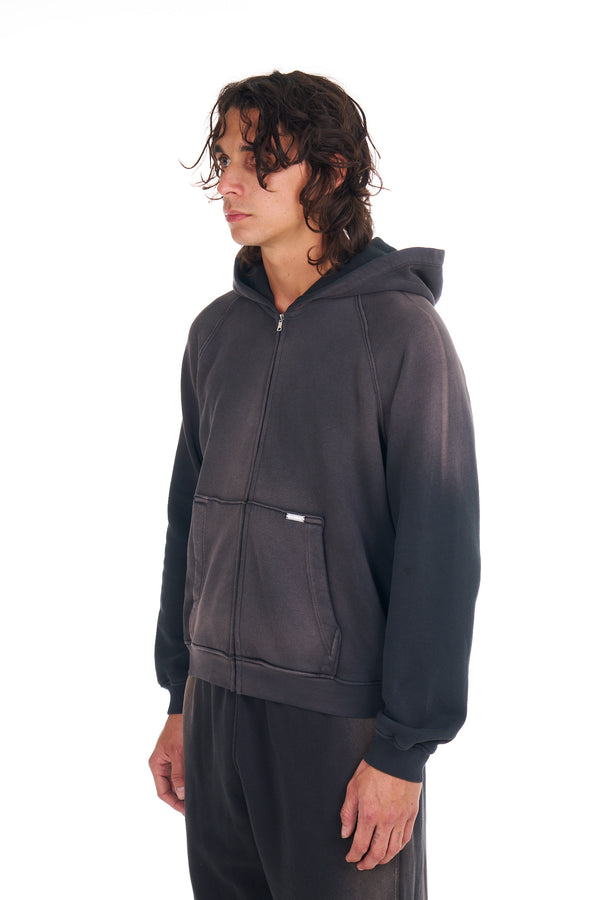 Nahmias Aged Girlfriend Zip Up Hoodie AGED BLACK
