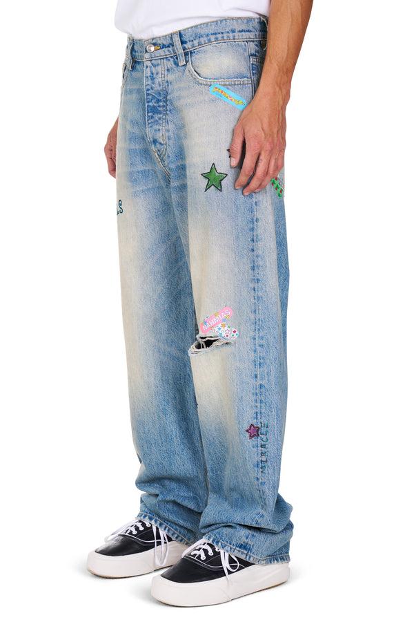 Nahmias Bandaid Baggy Jeans LIGHT WASH