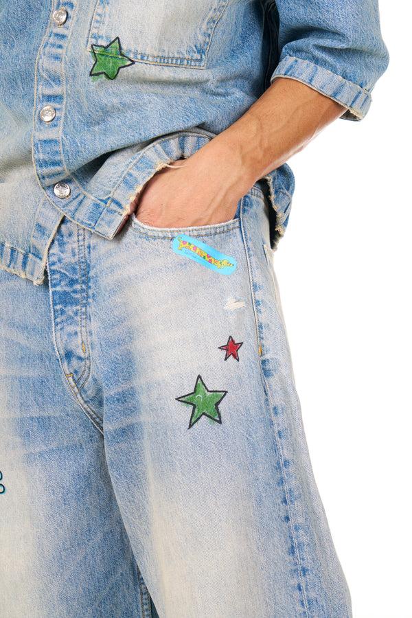 Nahmias Bandaid Baggy Jeans LIGHT WASH