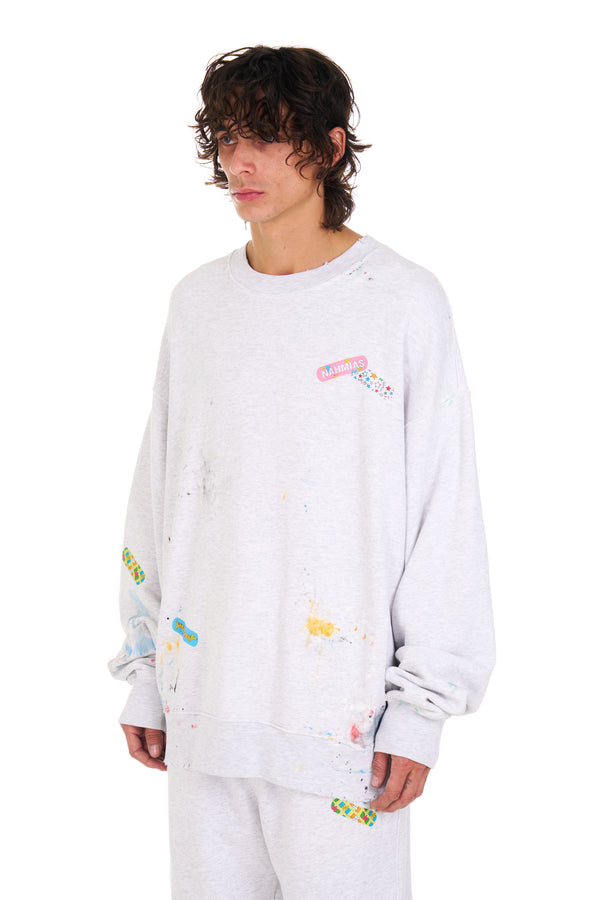 Nahmias Bandaid Crewneck HEATHER GREY