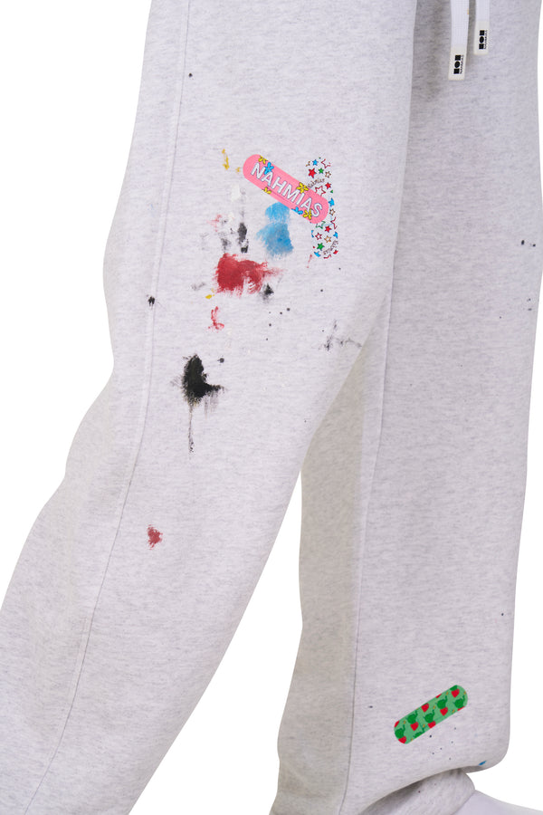 Nahmias Bandaid Wide Sweatpants HEATHER GREY