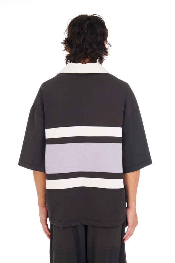 Nahmias Collegiate S/S Polo Shirt OFF BLACK