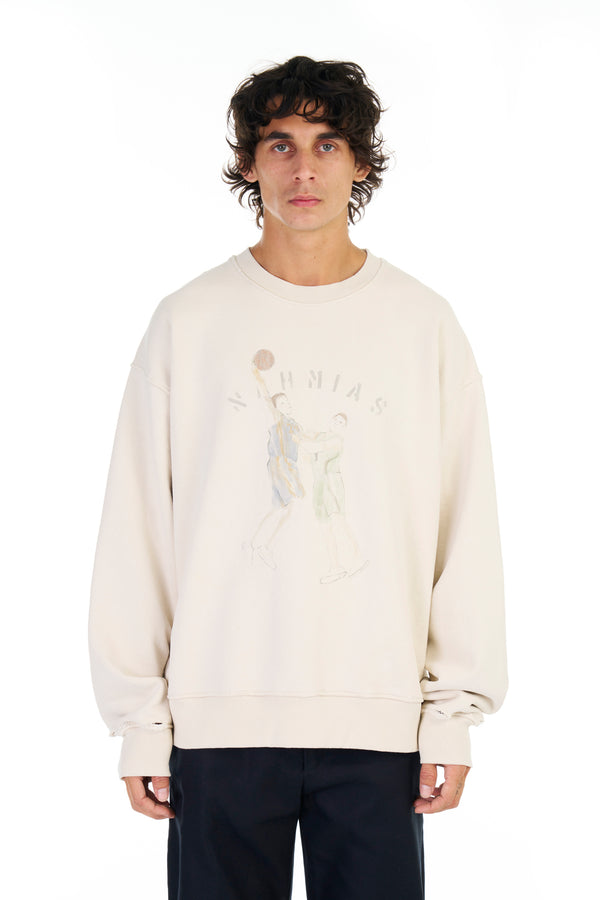 nahmias Dancing Crewneck NATURAL STONE