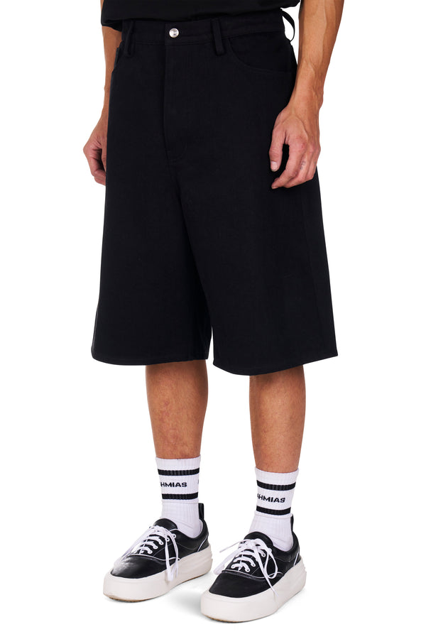 Nahmias Denim Baggy Carpenter Shorts Black