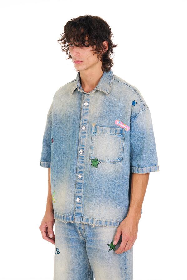 Nahmias Denim Bandaid S/S Shirt LIGHT WASH