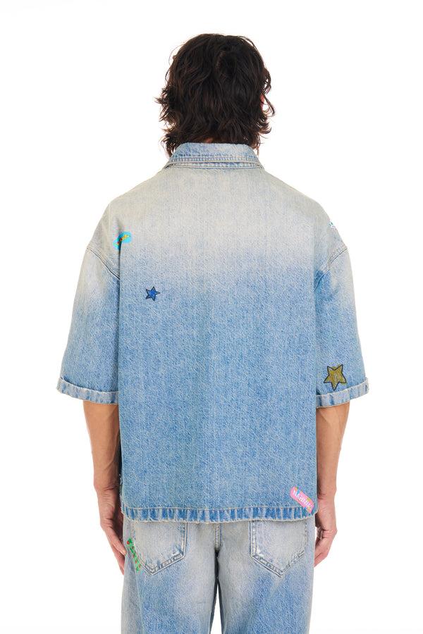 Nahmias Denim Bandaid S/S Shirt LIGHT WASH