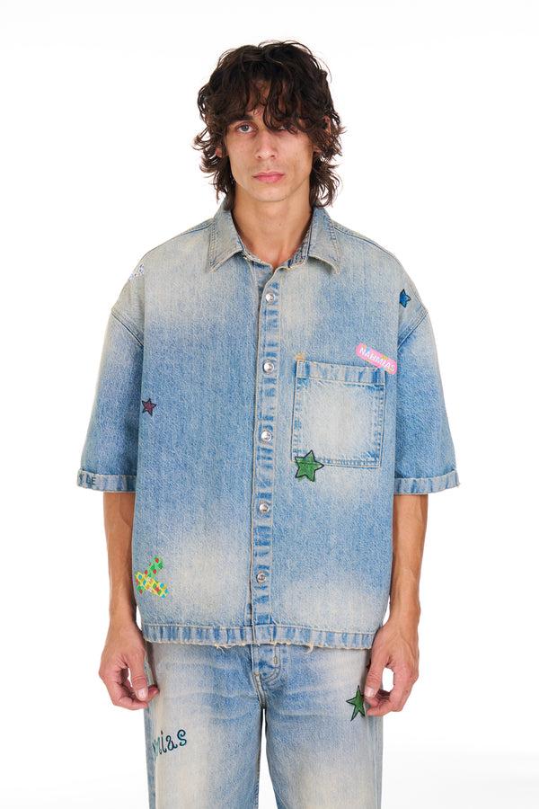 nahmias Denim Bandaid S/S Shirt LIGHT WASH