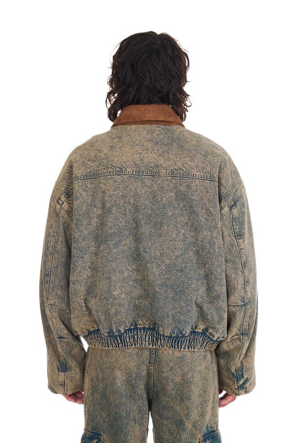 nahmias Denim Oversized Bomber BROWN WASH